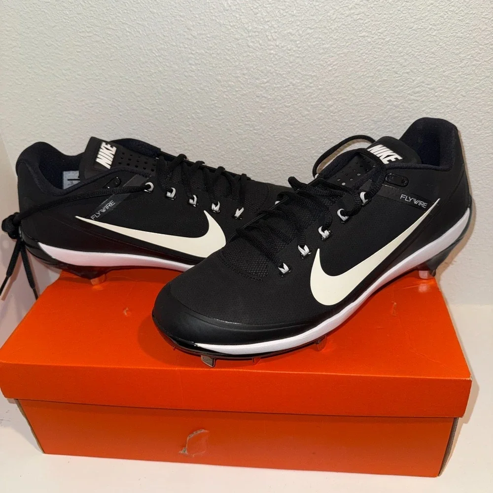 Nike Air Max MVP Elite Baseball‎ Cleats Black White Flywire Size 13